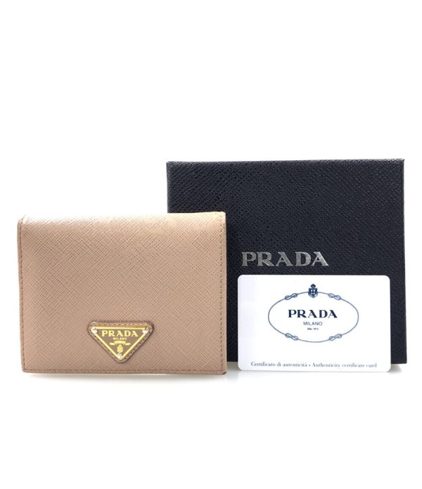 abo0056123 8 Prada Bifold Wallet Beige