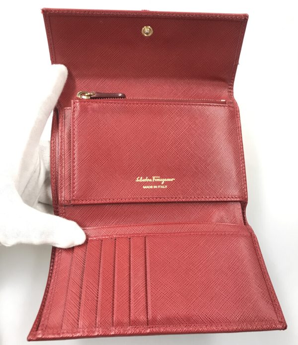 abo0057766 3 Salvatore Ferragamo Trifold Wallet Vara Red