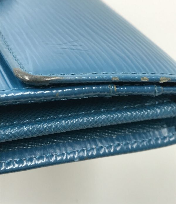 abo0058388 5 Louis Vuitton Long Wallet Portefeuille Sarah Blue