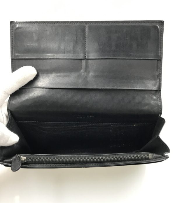 abo0058963 3 Bottega Veneta Long Wallet Intrecciato Black