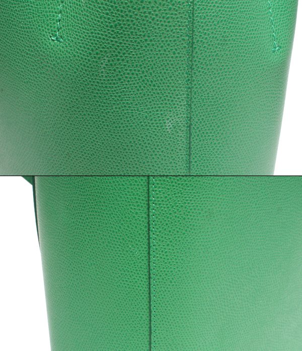 abo0060839 6 Celine 2way Leather Tote Bag Hippo Small Green