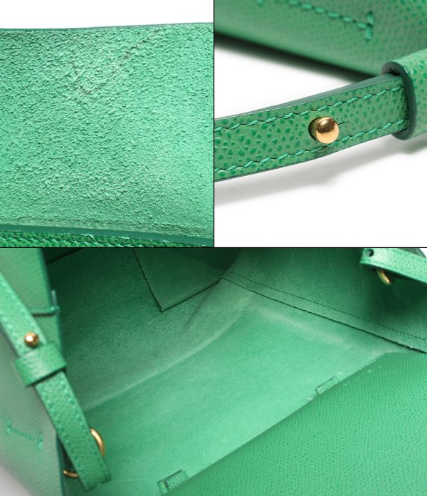 abo0060839 7 Celine 2way Leather Tote Bag Hippo Small Green