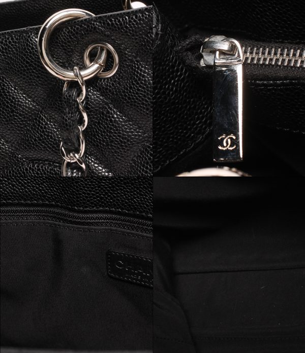 abo0061540 6 Chanel GST Tote Bag Chain Shoulder Matelasse Black