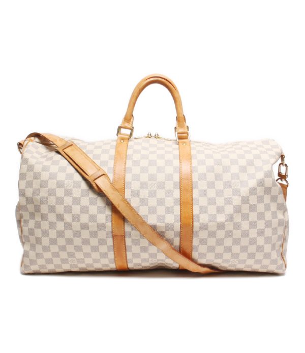 abo0061574 1 Louis Vuitton Boston Keepall Bandouliere 55 White