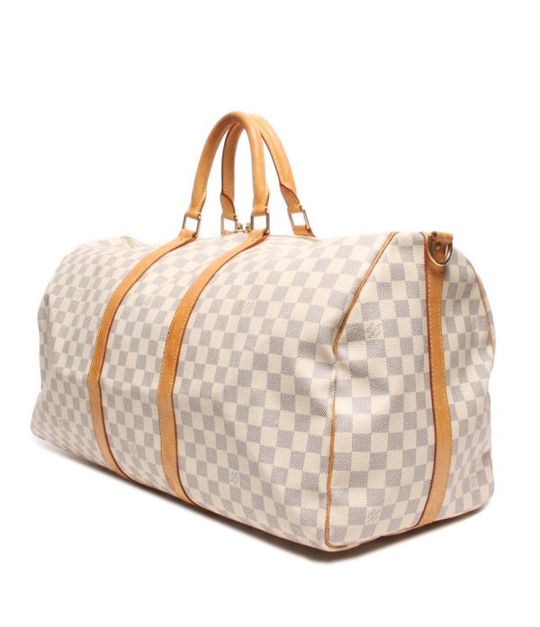 abo0061574 2 Louis Vuitton Boston Keepall Bandouliere 55 White