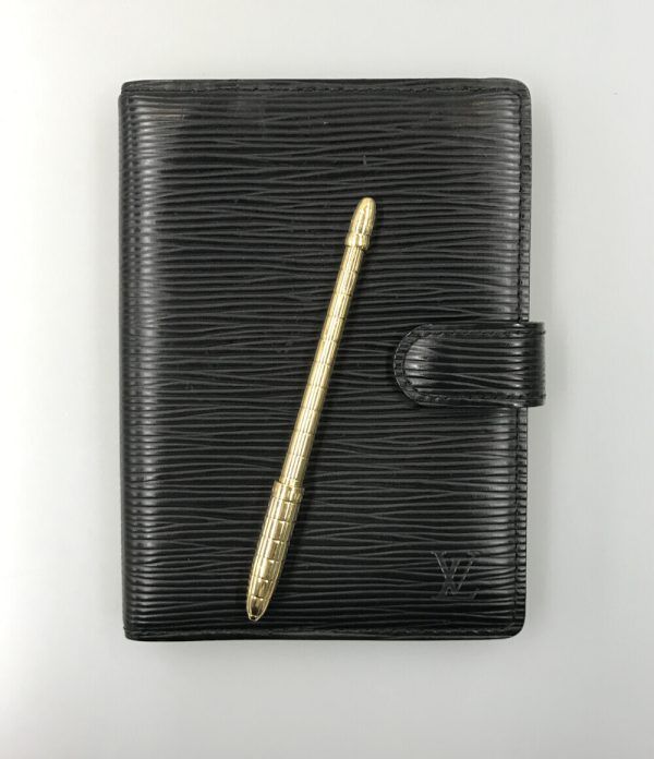 abo0062296 7 Louis Vuitton Notebook Cover Agenda PM Epi Black