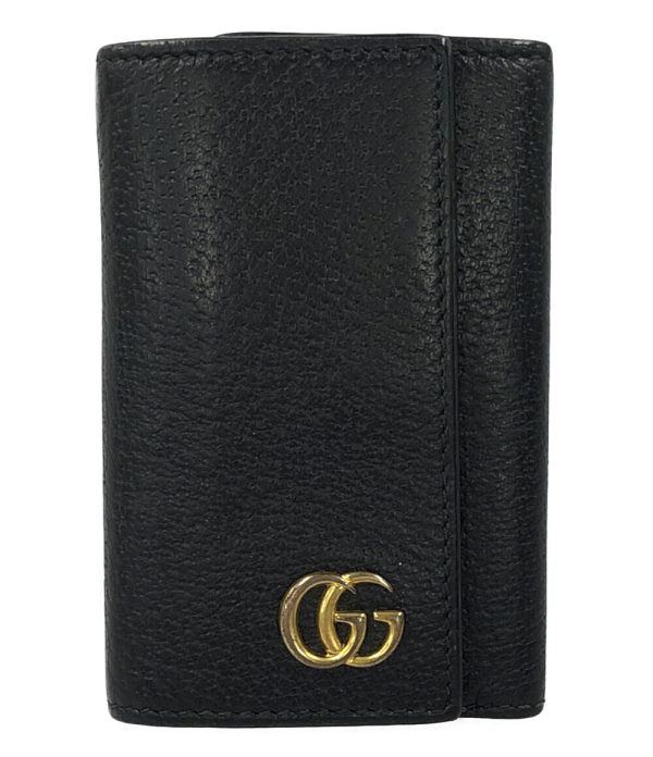 abo0062344 1 Gucci 6 Key Case GG Marmont Black