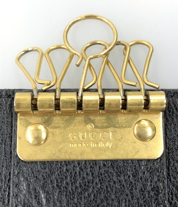 abo0062344 4 Gucci 6 Key Case GG Marmont Black