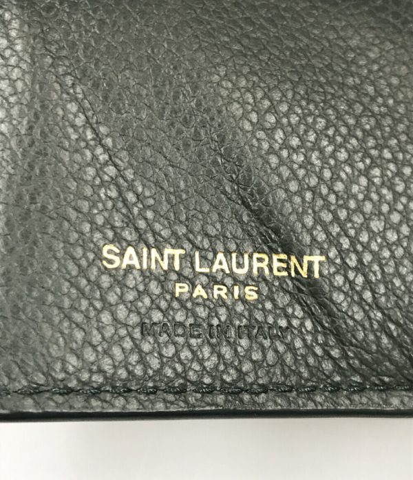 abo0062564 4 Saint Laurent Paris Trifold Mini Wallet Green