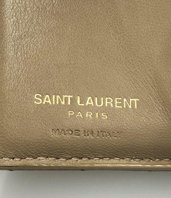 abo0064157 4 Saint Laurent Paris Tri fold Wallet Beige