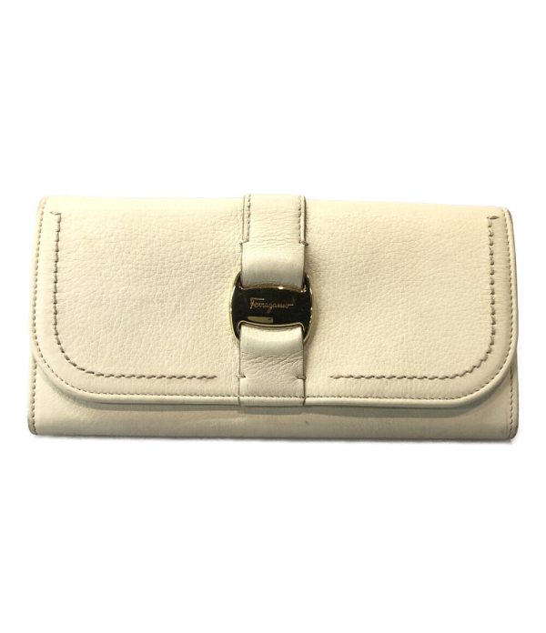 abo0064882 1 Salvatore Ferragamo Bifold Long Wallet Vara White