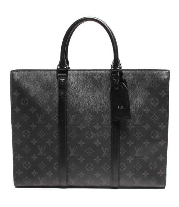 abo0066089 1 Louis Vuitton Business Briefcase Sac Pla Black