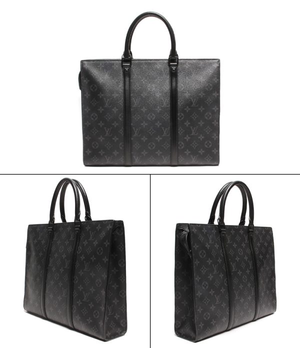 abo0066089 2 Louis Vuitton Business Briefcase Sac Pla Black