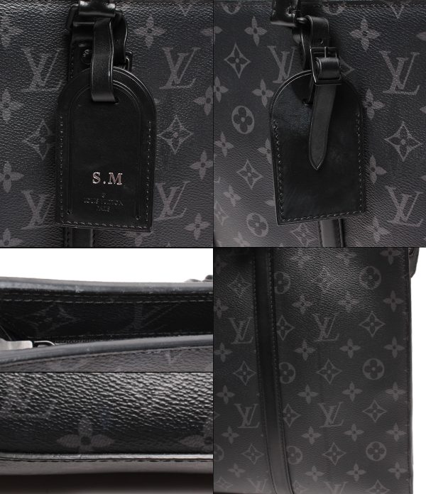 abo0066089 6 Louis Vuitton Business Briefcase Sac Pla Black