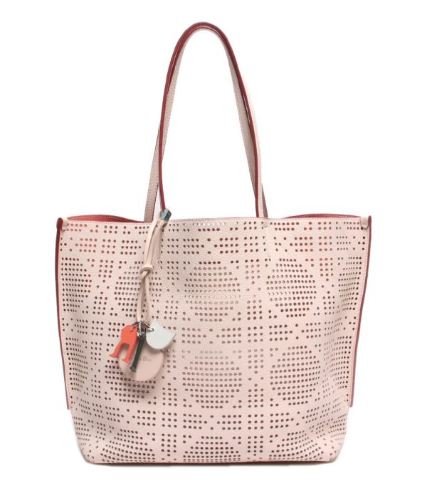 abo0066726 1 Christian Dior Leather Tote Bag Punching Pink