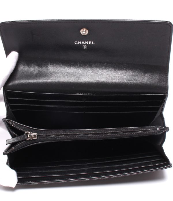 abo0067285 3 Chanel Long Wallet Here Mark Black