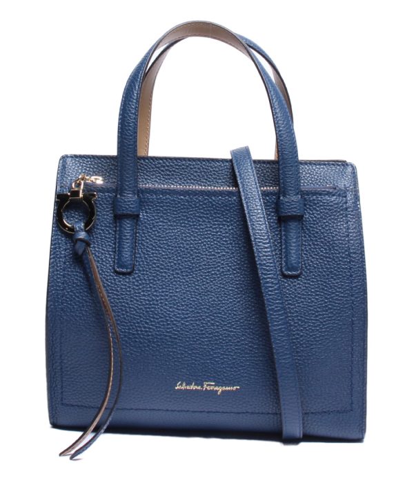 abo0067350 1 Salvatore Ferragamo 2way Shoulder Handbag Blue