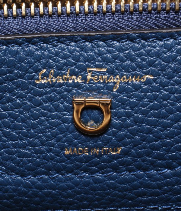 abo0067350 4 Salvatore Ferragamo 2way Shoulder Handbag Blue