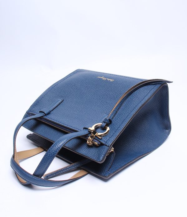 abo0067350 7 Salvatore Ferragamo 2way Shoulder Handbag Blue