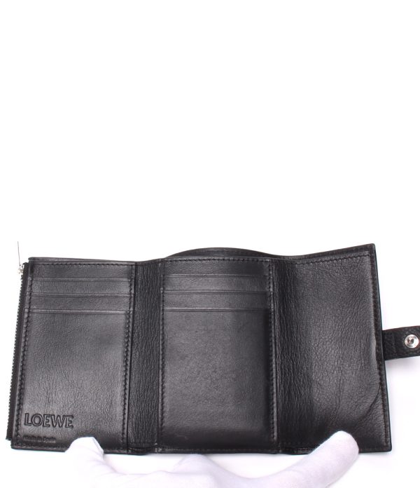 abo0067362 3 Loewe Trifold Vertical Wallet Small Black