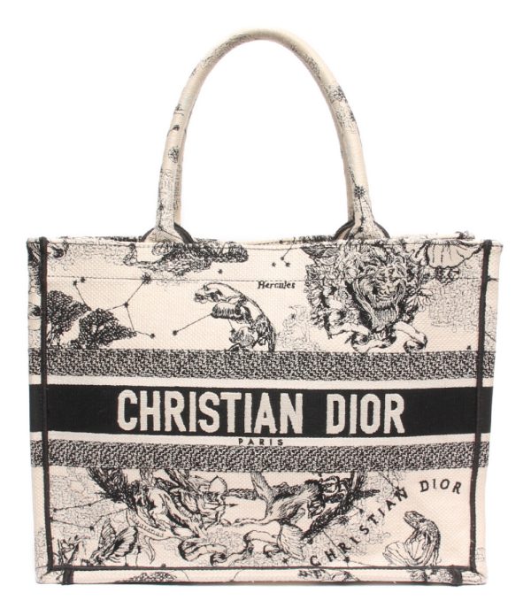 abo0068306 1 Christian Dior Tote Bag Embroidery Medium White