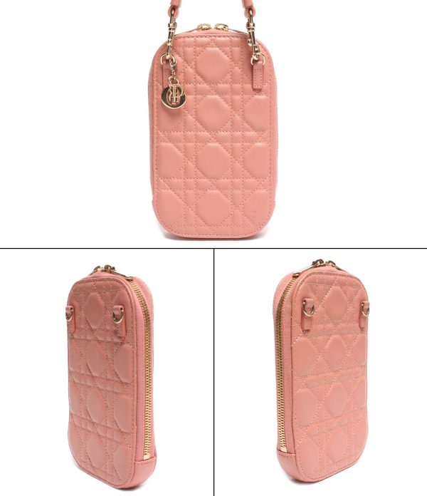 abo0069100 2 Christian Dior 2way Mobile Case Phone Holder Pink