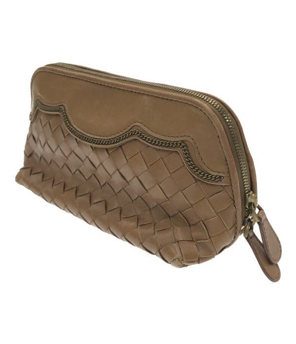 abo0069152 2 Bottega Veneta Pouch Intrecciato Brown