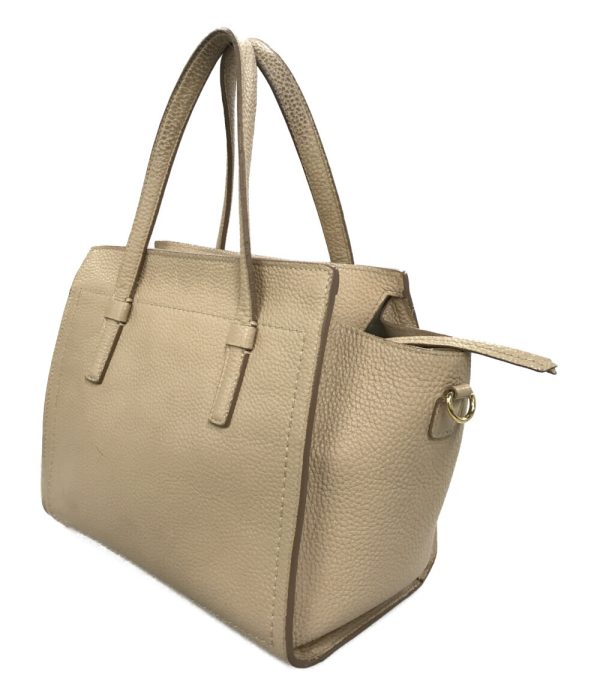 abo0070145 2 Salvatore Ferragamo 2way Handbag Shoulder Beige