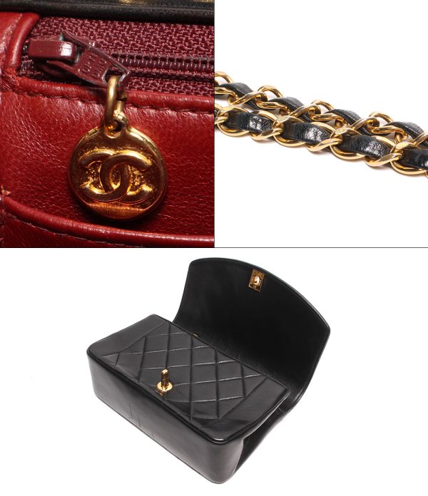 abo0070983 6 Chanel Chain Shoulder Bag Diana Matelasse Black