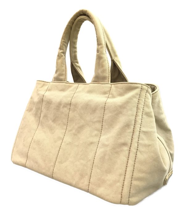 abo0071006 2 Prada Denim Tote Bag Canapa Beige