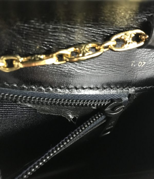 abo0071028 8 Celine Chain Shoulder Bag Black