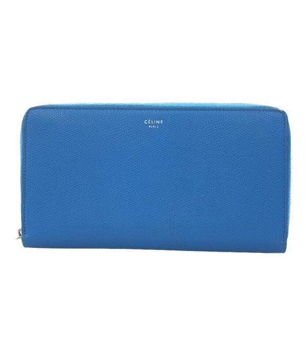 abo0071034 1 Celine Round Zipper Long Wallet Blue