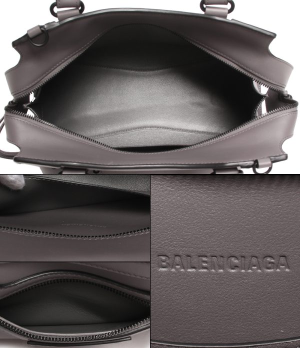 abo0071087 3 Balenciaga 2way Leather Handbag Neo Gray