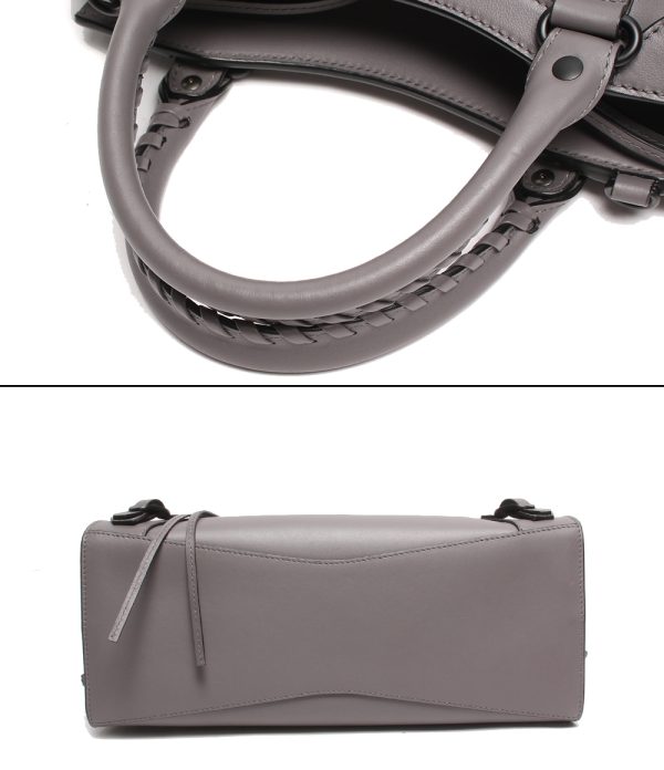 abo0071087 4 Balenciaga 2way Leather Handbag Neo Gray