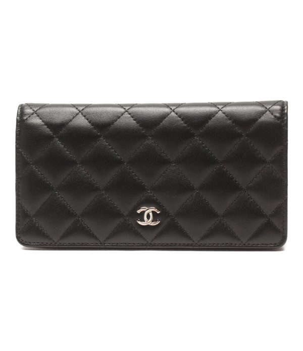 abo0071817 1 Chanel Long Wallet Silver Hardware Black