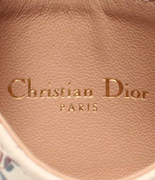 abo0071824 4 Christian Dior Pass Case Card Floral Pattern White