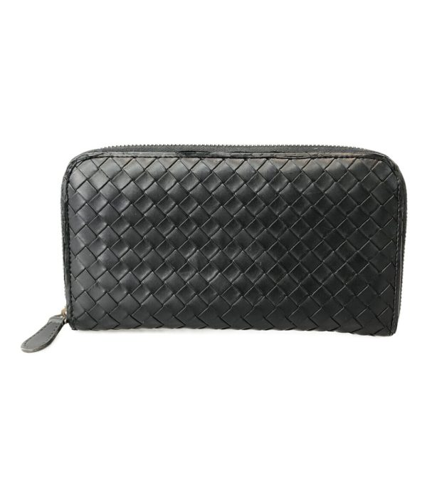 abo0071839 1 Bottega Veneta Round Zipper Long Wallet Black