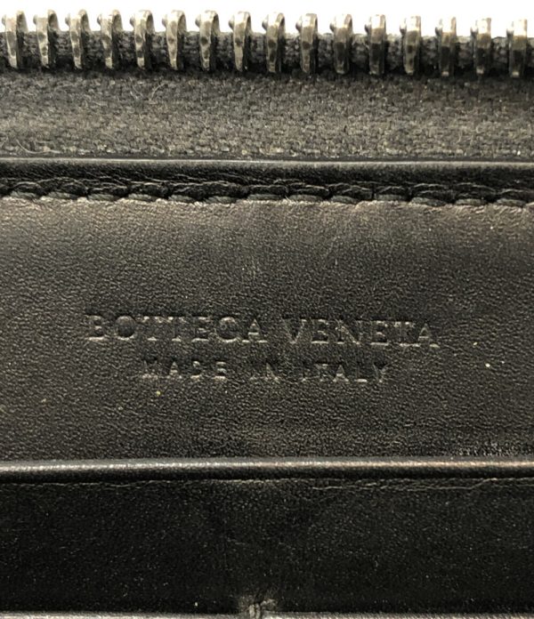 abo0071839 4 Bottega Veneta Round Zipper Long Wallet Black