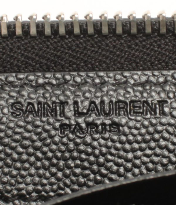 abo0071859 4 Saint Laurent Paris Round Zipper Long Wallet Black