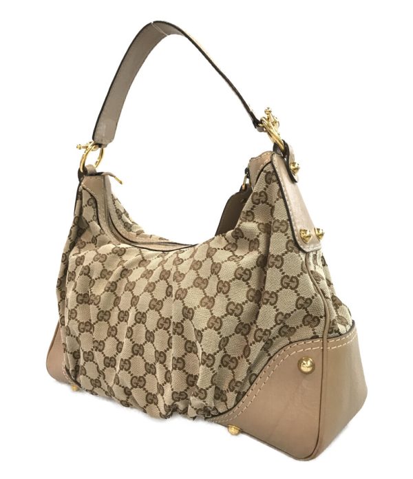 abo0073021 2 Gucci Handbag One Shoulder GG Canvas Beige