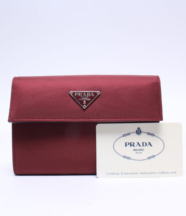 abo0073775 8 Prada Tri fold Wallet Red