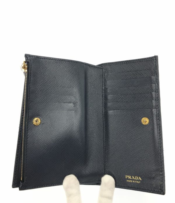 abo0074622 3 Prada Bi fold Long Wallet Navy