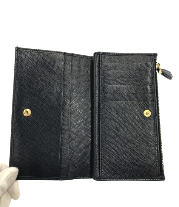 abo0074622 5 Prada Bi fold Long Wallet Navy