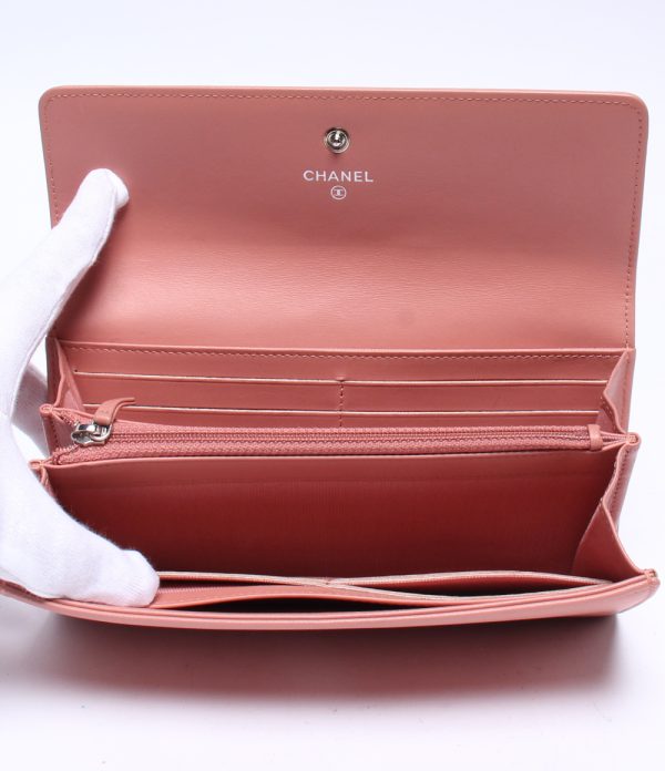 abo0074832 3 Chanel Long Wallet Caviar Skin Coco Mark Pink