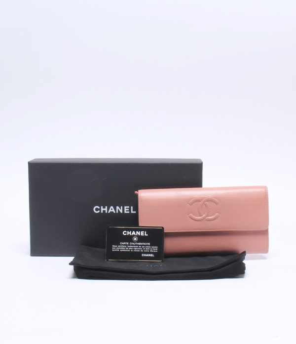 abo0074832 8 Chanel Long Wallet Caviar Skin Coco Mark Pink