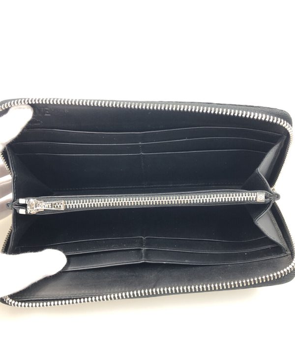 abo0074918 3 Loewe Round Zipper Long Wallet Black