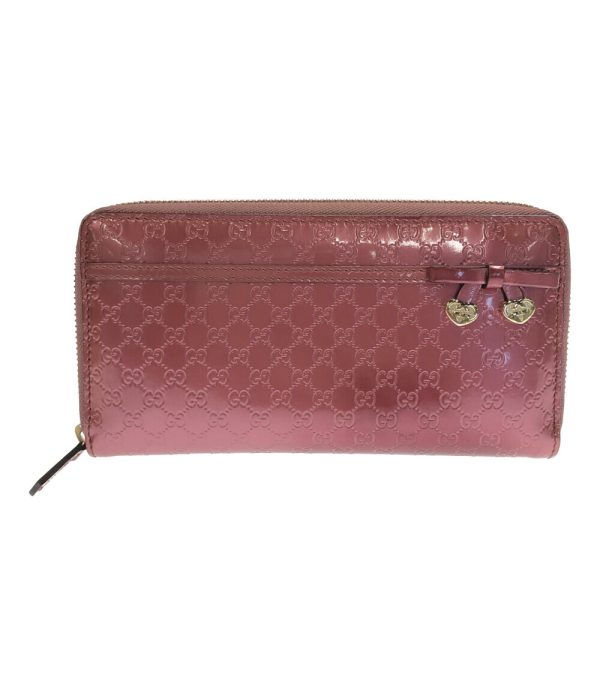 abo0074930 1 Gucci Round Zipper Long Wallet Guccisima Pink