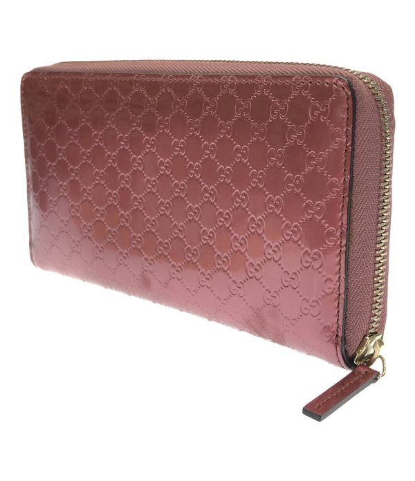 abo0074930 2 Gucci Round Zipper Long Wallet Guccisima Pink