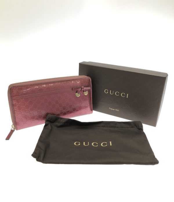 abo0074930 8 Gucci Round Zipper Long Wallet Guccisima Pink