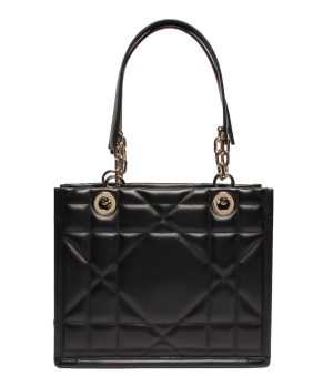 aja0000785 1 Celine Triomphe Leather SM Boston Bag Black